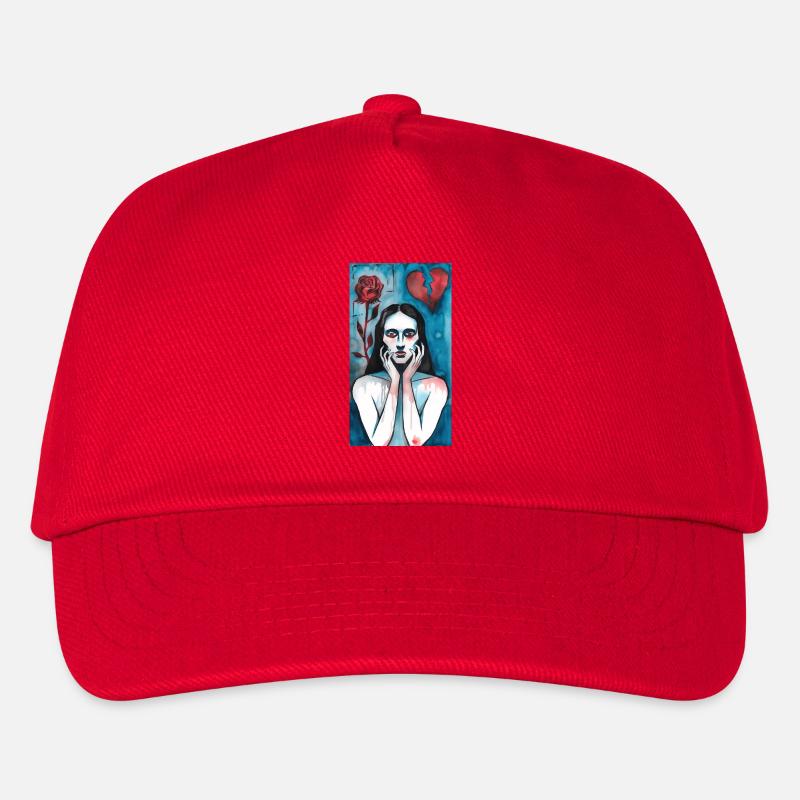 Amour brisé, dame en deuil - Casquette de baseball Enfant - rouge