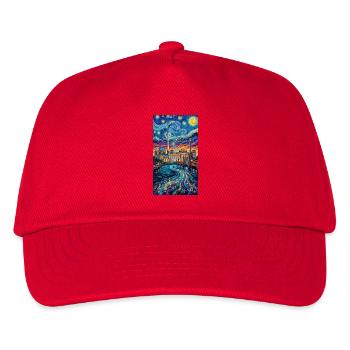 Vibrant Night Symphony over Berlin City Skyline - Kids’ Baseball Cap - red - Front