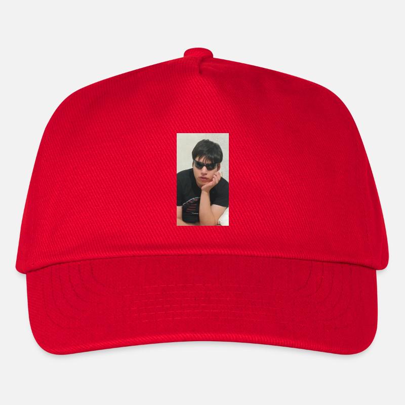Urbane Silhouette mit Brille - Kinder Basecap - Rot