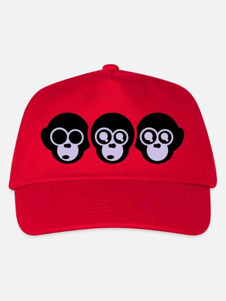 trois singes - Casquette de baseball Enfant - rouge