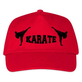 karate - Kinder Basecap - Rot - Vorne