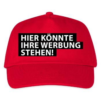 Hier könnte Ihre Werbung Stehen! - Kinder Basecap - Rot - Vorne
