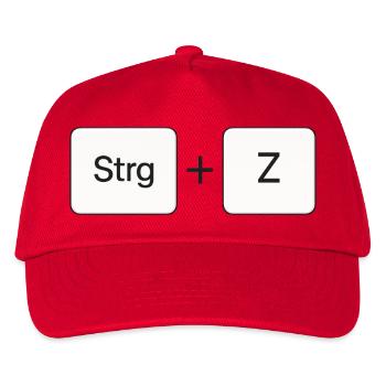 Strg + Z - Kinder Basecap - Rot - Vorne