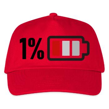 Low battery - Kids’ Baseball Cap - red - Front