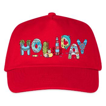 Vacances - Casquette de baseball Enfant - rouge - Devant