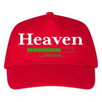 Heaven Loading -  christlich - Kinder Basecap - Rot - Vorne