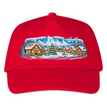 Winter village in Christmas splendour - Kids’ Baseball Cap - red - Front