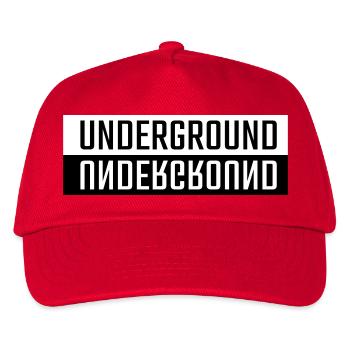 Background double font - Kids’ Baseball Cap - red - Front
