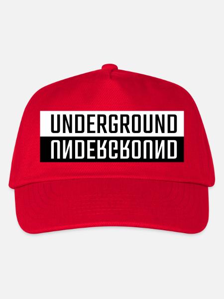 Untergrund Doppelschrift - Kinder Basecap - Rot