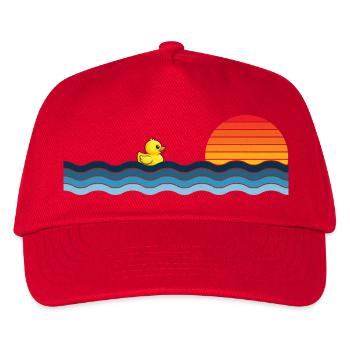 Vintage Rubber Duck Retro Duck Lover Duckie - Kids’ Baseball Cap - red - Front