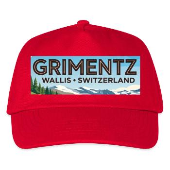 Grimentz Panorama Suisse - Casquette de baseball Enfant - rouge - Devant