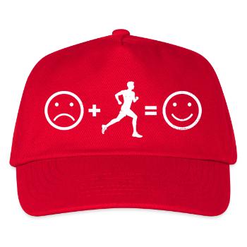 Geschenkidee für einen Running mit Running - Kinder Basecap - Rot - Vorne