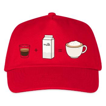 Cappuccino Formula Coffee Lover Design - Kinder Basecap - Rot - Vorne