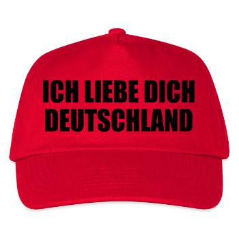 ich liebe dich deutschland - Kinder Basecap - Rot - Vorne