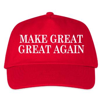Make Great Great Again (America  Mock) - Kids’ Baseball Cap - red - Front