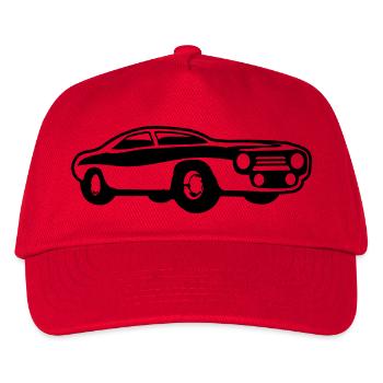 Oldtimer Auto Retro Vintage Liebe Rennauto Fahren - Kinder Basecap - Rot - Vorne