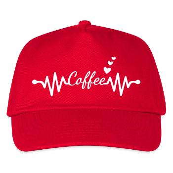Coffee Heartbeat - Kids’ Baseball Cap - red - Front
