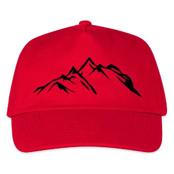 berge - Kinder Basecap - Rot - Vorne