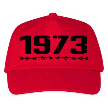1973 Retro 1973 Geburtstag 1973 Vintage 1973 - Kinder Basecap - Rot - Vorne