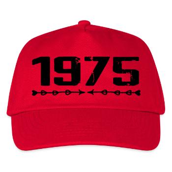 1975 Retro 1975 Geburtstag 1975 Vintage 1975 - Kinder Basecap - Rot - Vorne