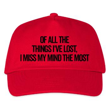 Mon me manque le plus - Casquette de baseball Enfant - rouge - Devant