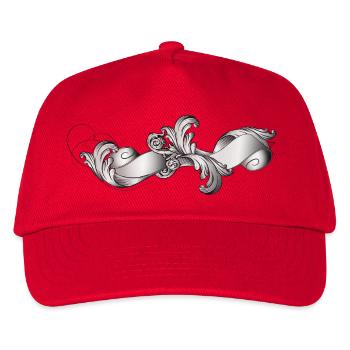 Elegant baroque banner with curved ornaments - Kids’ Baseball Cap - red - Front