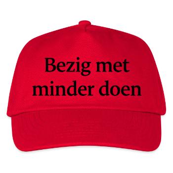 Faire moins – Conception de texte tendance - Casquette de baseball Enfant - rouge - Devant