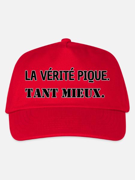 La vérité pique. Tant mieux. - Casquette de baseball Enfant - rouge