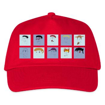 Sammlung gestresster Männer - Kinder Basecap - Rot - Vorne
