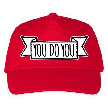 You Do You Lustig Selbstbewusstsein Freiheit Logo - Kinder Basecap - Rot - Vorne