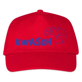 KWASOH Croissant Logo Print - Kinder Basecap - Rot - Vorne