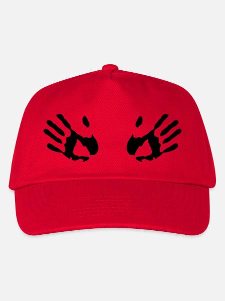 handabdrücke - Kinder Basecap - Rot