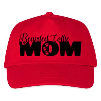 Bearded Collie Mom Mama Hundemama - Kinder Basecap - Rot - Vorne