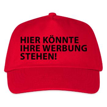 Hier könnte Ihre Werbung Stehen! - Kinder Basecap - Rot - Vorne
