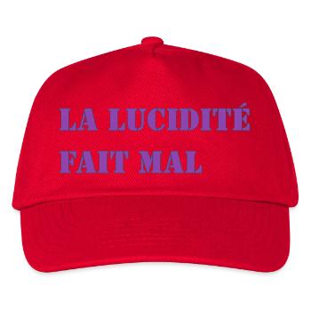 LA LUCIDITÉ FAIT MAL - Casquette de baseball Enfant - rouge - Devant
