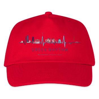 Griechischer Skyline-Herzschlag - Kinder Basecap - Rot - Vorne