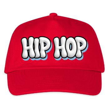 HIP HOP - White Bubble 3D Graffiti Oldschool - Kinder Basecap - Rot - Vorne