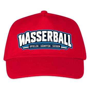Wasserball Kraft-Logo - Kinder Basecap - Rot - Vorne