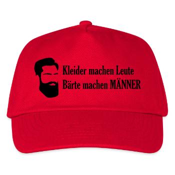 Kleider machen Leute Bärte machen Männer - Kinder Basecap - Rot - Vorne