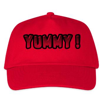 YUMMY | Tolle Geschenk Idee - Kinder Basecap - Rot - Vorne