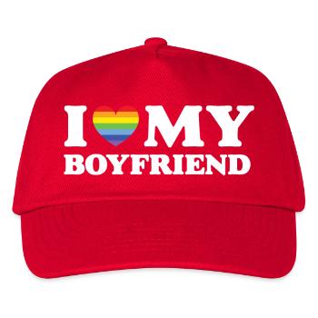 Ich liebe meinen Freund - LGBTQ - Kinder Basecap - Rot - Vorne