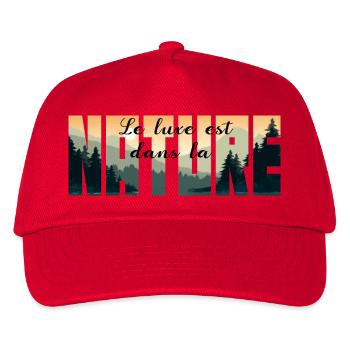 Luxury is in NATURE - Kids’ Baseball Cap - red - Front