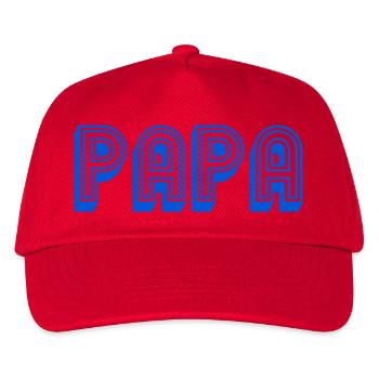 DAD. FATHER'S DAY. HAPPY FATHER'S DAY. HAPPY BIRTHDAY. - Kids’ Baseball Cap - red - Front