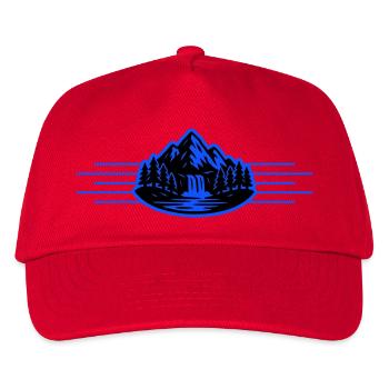 Paysage montagneux Cascade forestière - Casquette de baseball Enfant - rouge - Devant