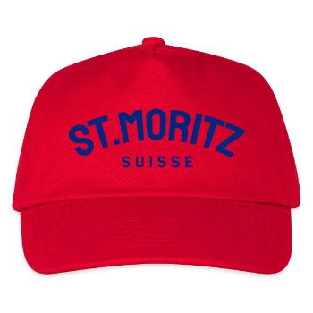 St. Moritz - Suisse - Schweiz - Swiss - Kinder Basecap - Rot - Vorne