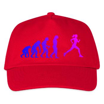 Geschenkidee für eine Running mit Running - Kinder Basecap - Rot - Vorne