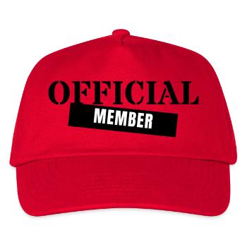 Official Member - Crew Team Club Mitglied Event - Kinder Basecap - Rot - Vorne