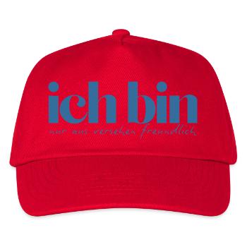 Ich bin nur aus Versehen freundlich - Kinder Basecap - Rot - Vorne