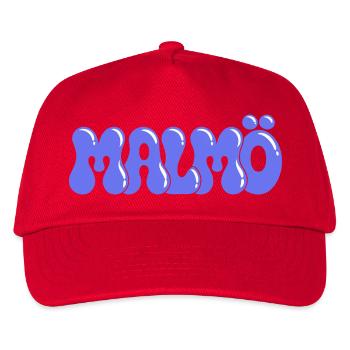 Malmö Retro Blue Periwinkle Wildleder - Kinder Basecap - Rot - Vorne