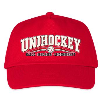 Unihockey Leidenschaft Logo - Kinder Basecap - Rot - Vorne